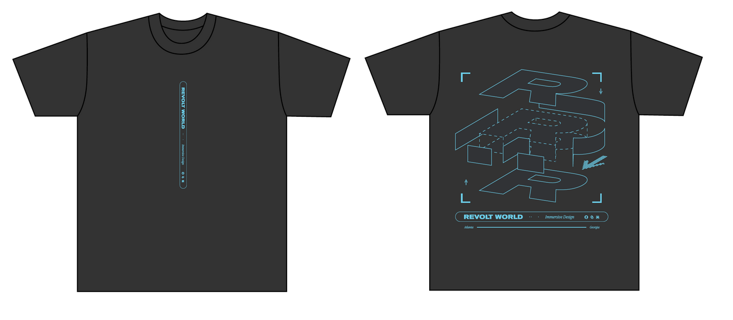 RW DECONSTRUCTED TSHIRT DRK GREY / LT BLUE