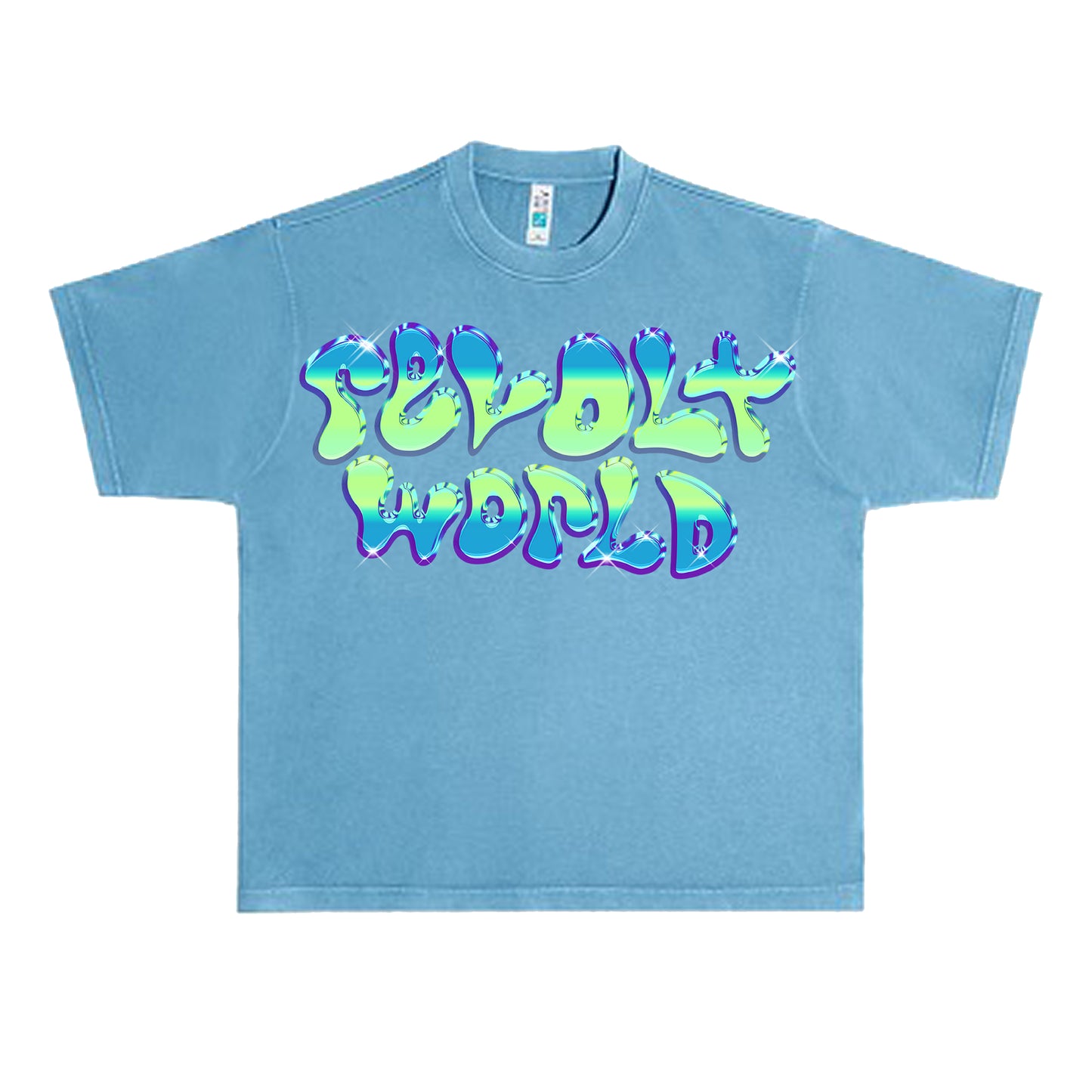 REVOLT WORLD TSHIRT - BLUE BUBBLE