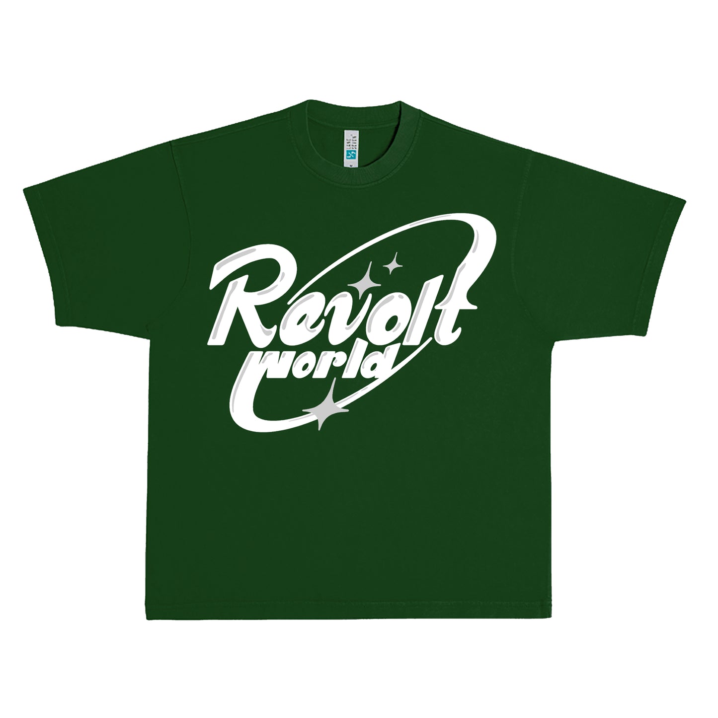 REVOLT WORLD TSHIRT - GREEN Y2K