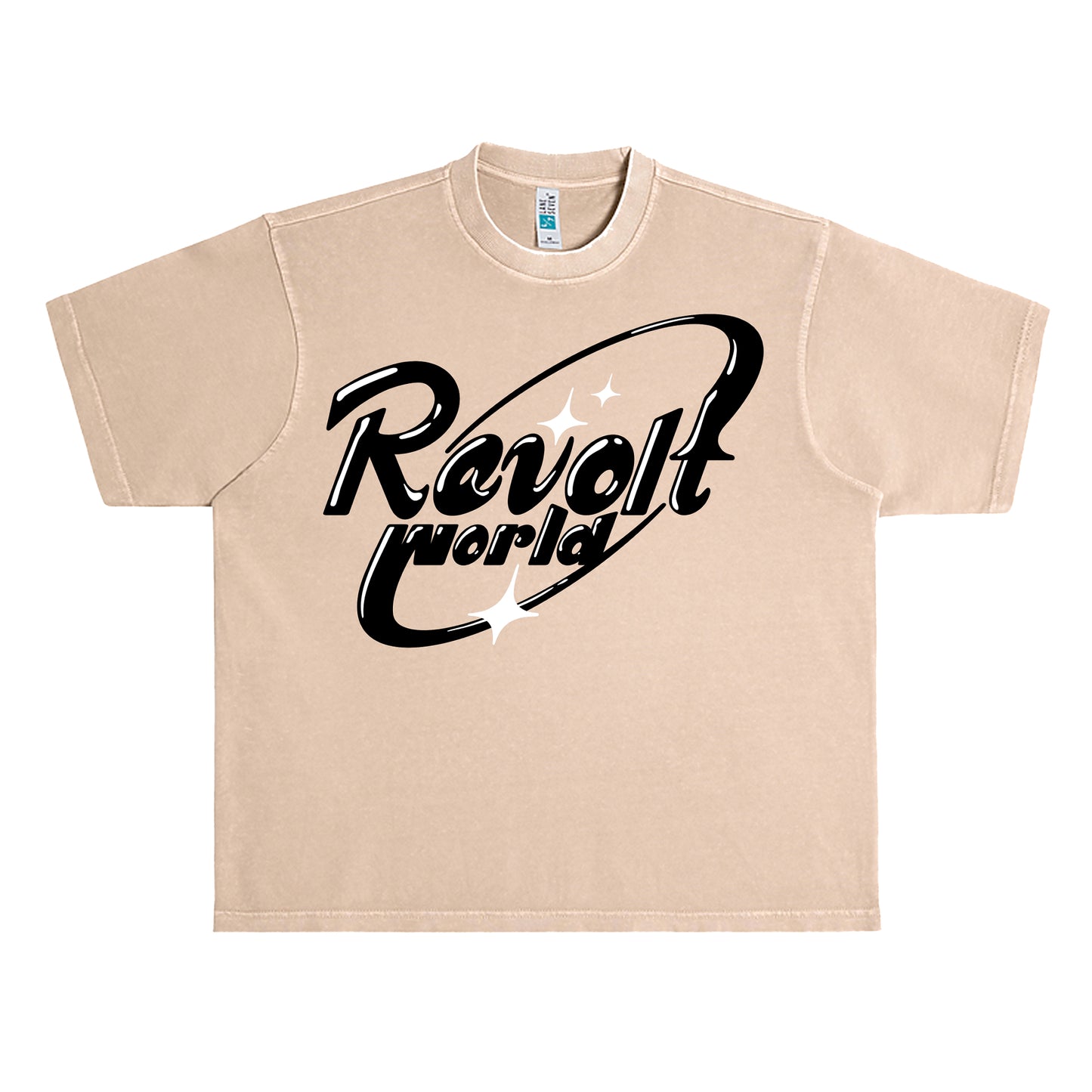 REVOLT WORLD TSHIRT - KHAKI Y2K