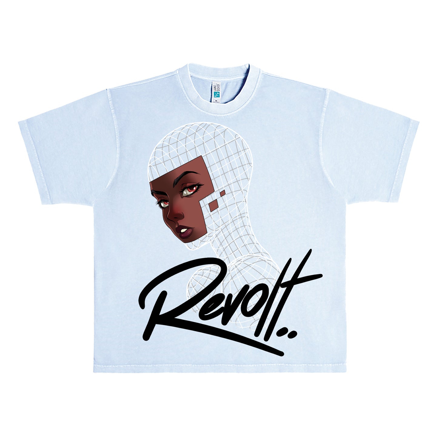 REVOLT WORLD TSHIRT - ICEBERG BLUE ANIME