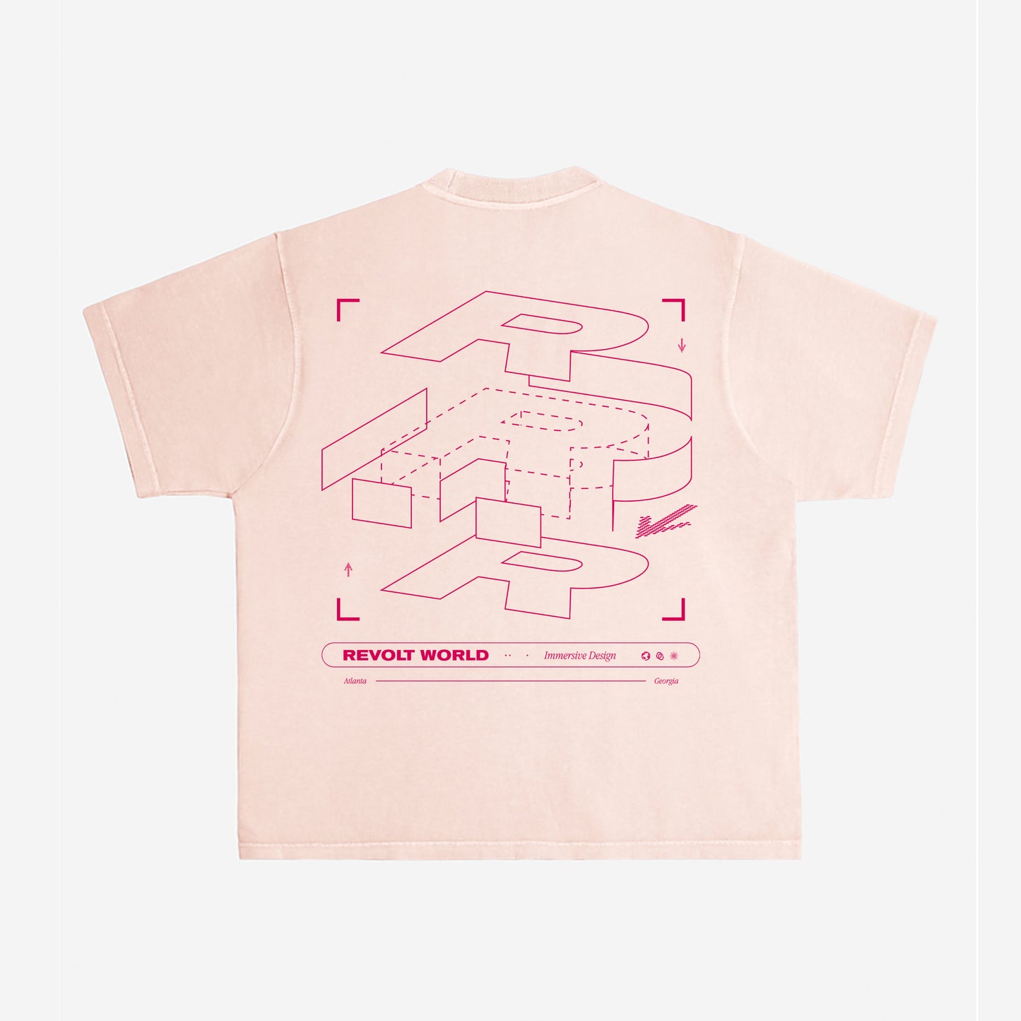 RW DECONSTRUCTED TSHIRT PINK