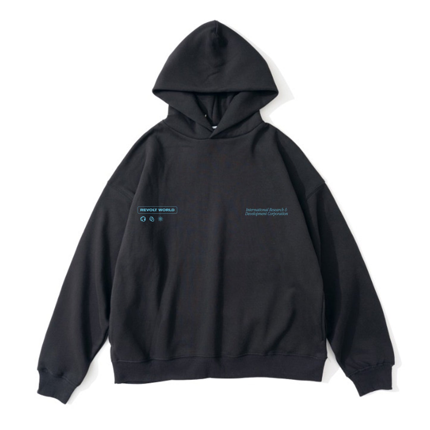 RW MECHANICS HOODIE DRK GREY / LT BLUE