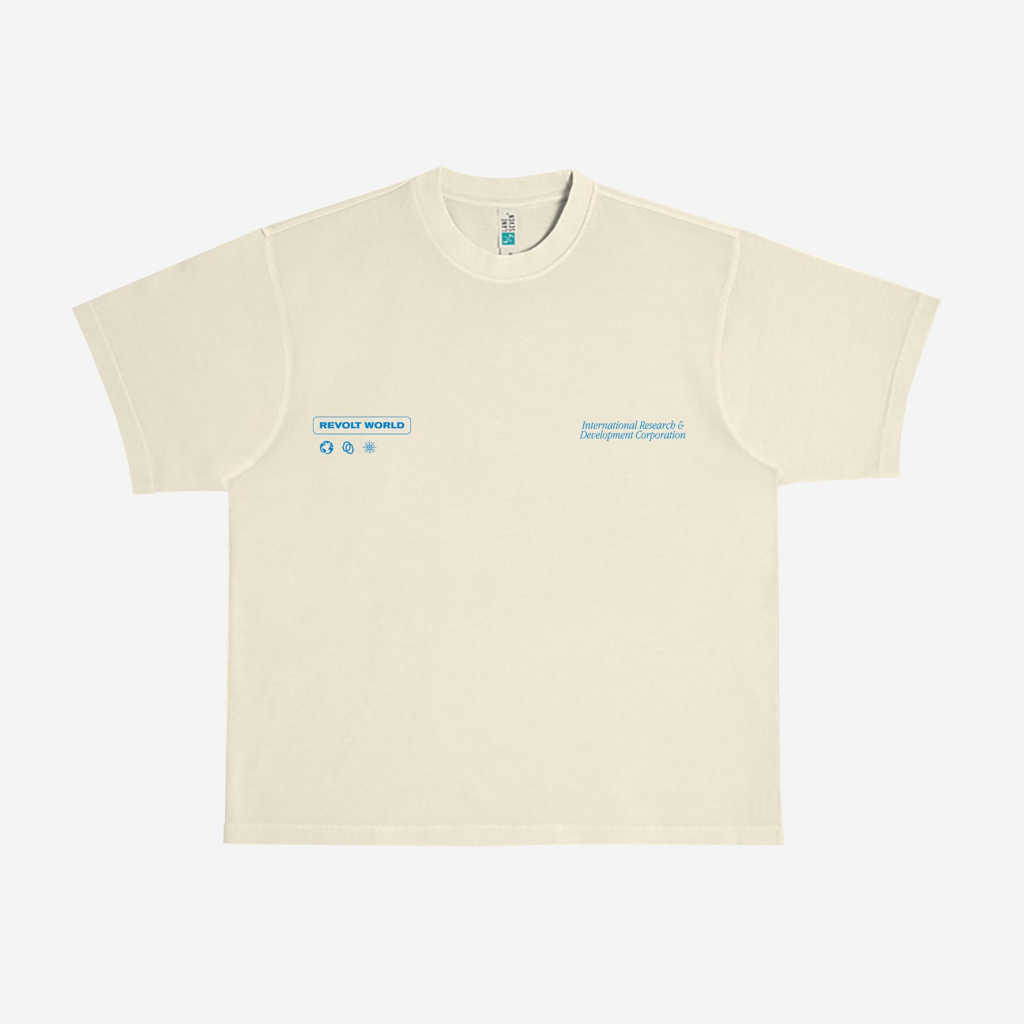 RW MECHANICS TSHIRT CREAM / BLUE