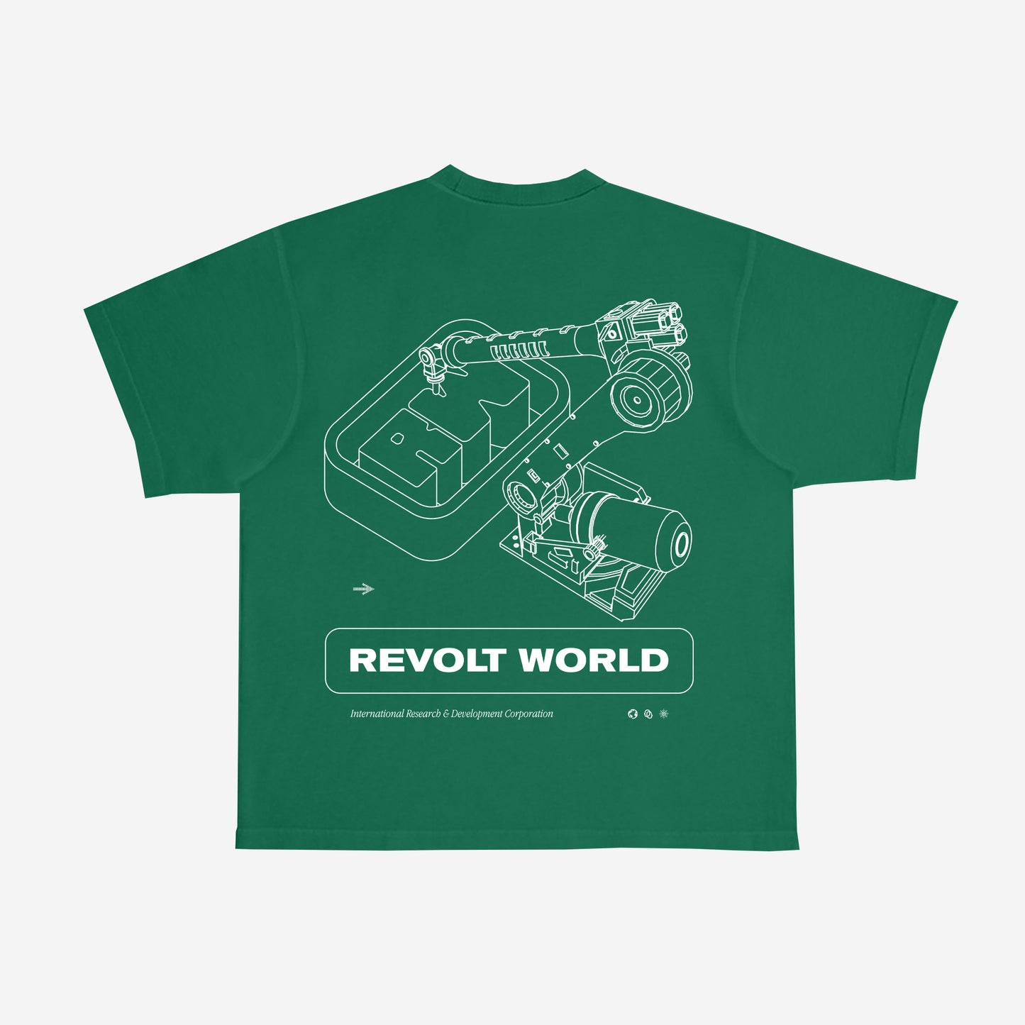 RW MECHANICS TSHIRT GREEN / WHITE