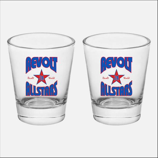 REVOLT WORLD SHOT GLASS - 2pk